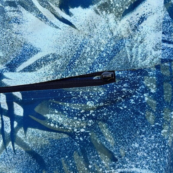 LULULEMON Current State Board Shorts Blue Splatter Tropical Palm Swim - Picture 7 of 8